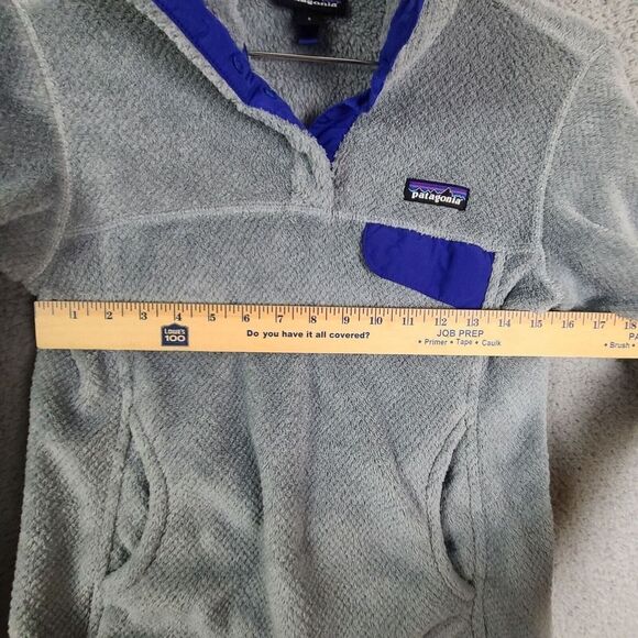 Patagonia Snap T Sweater Jacket - Grey Polartec Re-Tool Pullover, Women's Size S - Picture 5 of 7